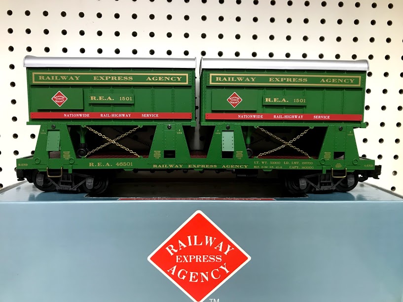 Railway Express Agency 46501 REA Piggyback Flatcar Railway Express Agency 46501 REA Piggyback Flatcar