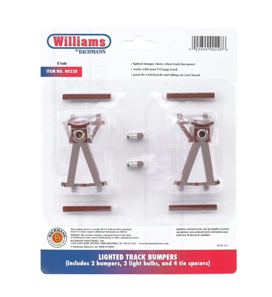 LIGHTED TRACK BUMPERS (2/card) LIGHTED TRACK BUMPERS (2/card)